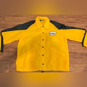Vintage Swingster Pfizer Yellow Race Jacket Nylon Windbreaker Men’s XL